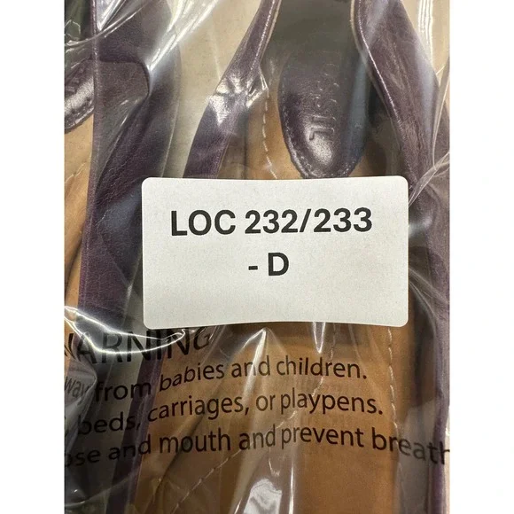 FOSSIL Women Plum Leather Ballet Flats Buckle Detail Casual Shoes Size 7.5 - Picture 16 of 16